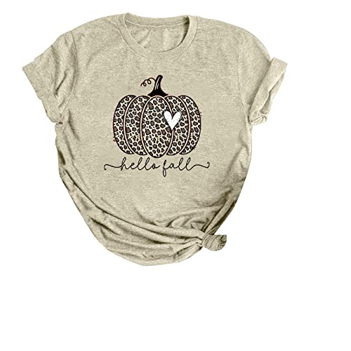 Camiseta de manga corta para mujer, diseño gráfico divertido, caqui, XXL
