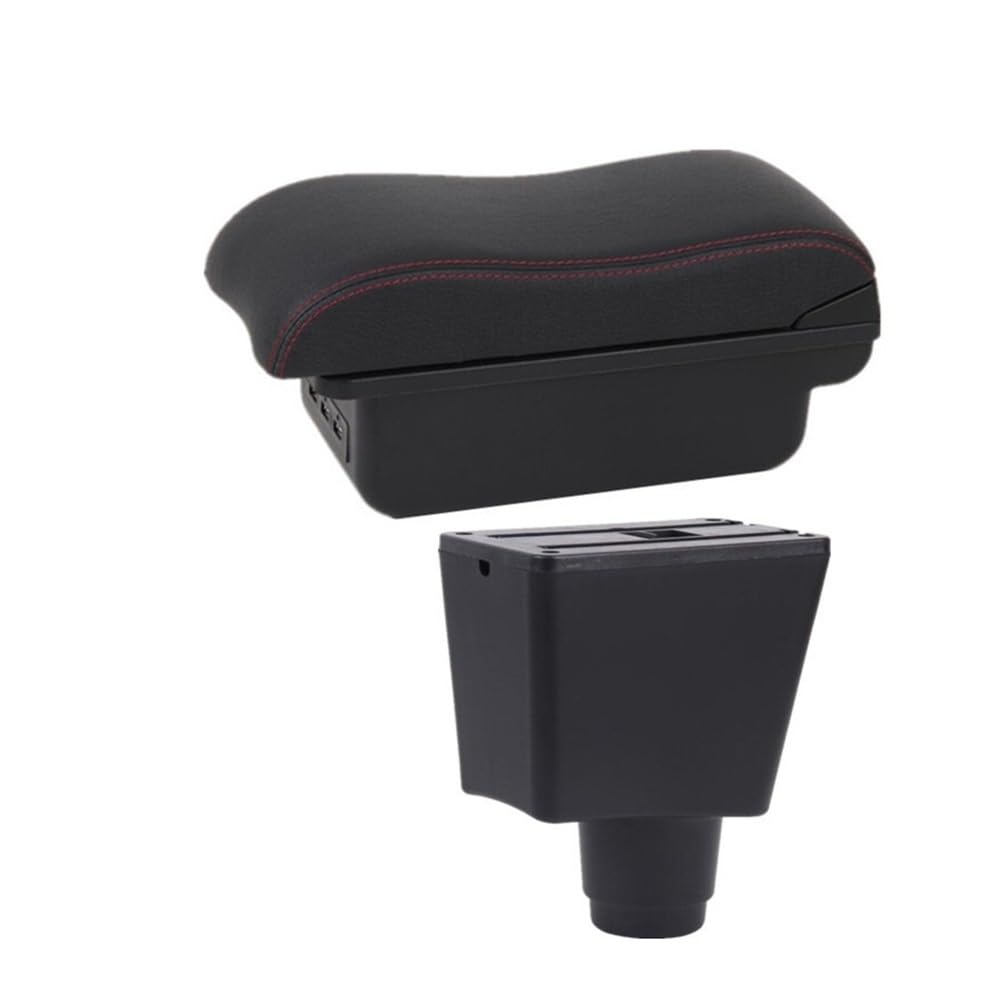 Yulegudi B2 Black Red 3Usb Car Armrests For Renault For Logan 2 For Sandero 2010-2020