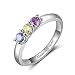 Personalized Mother Rings with 3 Children Simulated Birthstones for Mother’s Day Best Friend Rings for 3 Girls Mothers Ring for Mom (9)