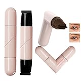 Baorder 2PCS Black and Brown Eyeliner Stamp Set,2025 New Foldable Gel Eyeliner Stamp Pencil,Double Ended Marker Gel,Long-Lasting Waterproof Quick Drying Natural Smudge Resistan for Beginners