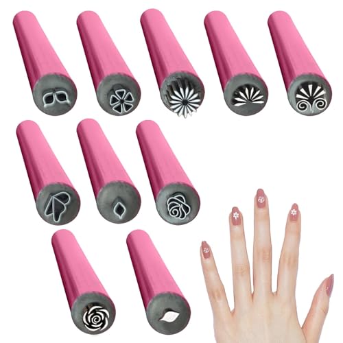 Seyrnicay Juego de sellos de uñas, kit de sellos de uñas para pintura de graffiti, herramientas de pintura de puntos de uñas versátiles para viajes, hogar y salón de uñas
