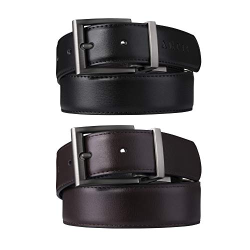 Reversible Belts for Men, Black and Brown - Cowhide Minimalist Belt for Work or Everyday4