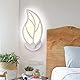 KRIPINC 12W Wandleuchte Innen, Acryl Wandlampe Innen, Blatt Design Weiße LED Wandleuchte, Wandleuchte Kinderzimmer, Wandlampe Modern für Wohnzimmer, Schlafzimmer, Nachttisch (Weißes Licht)