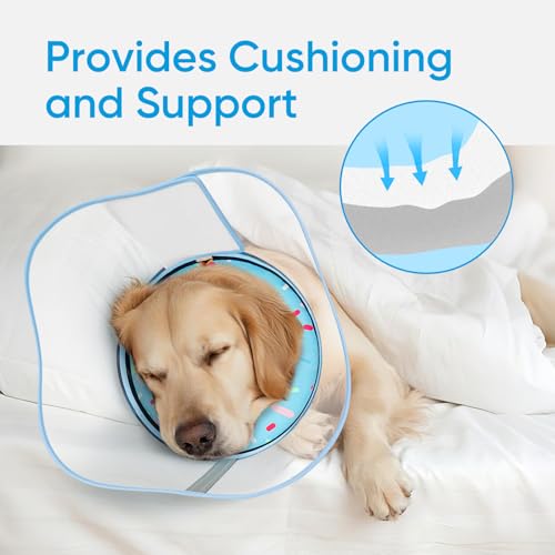 Image of Supet Sponge Dog Cone Collar Stop Licking After Surgery, Dog Donut Collar