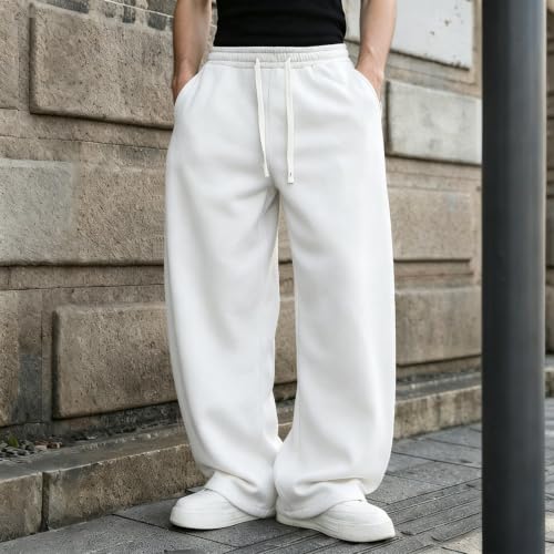 Wide Leg Sweatpants Men Baggy Straight Workout Jogger With Pockets - image 3