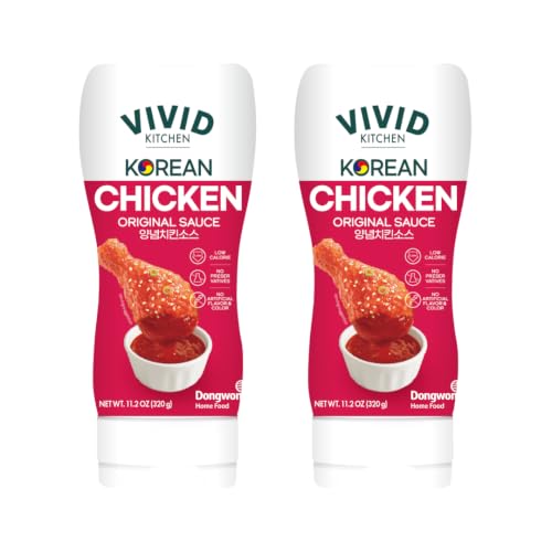 VIVID KITCHEN Korean Chicken Sauce – Low-Calorie, No Preservatives – Sweet and Savory Flavor...