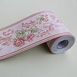 [CUNW] トリムボーダー 壁紙シール リフォームシート フラワーモチーフ マスキングテープ はがせる きれい リメイクシート ウォールステッカー 壁紙 補修 ボーダーテープ 3d 立体 浮彫 凹凸 腰壁 インテリアシール 洗面所 窓 窓枠 ドア 枠 巾木 和風 10.5cm*5m テーブル 家具 おしゃれ 北欧 柄8