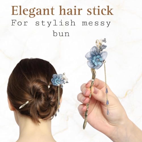 Image of INHEAVEN Hair Accessories For Women 1Pc Hair Stick Cute Accessories For Girls Metal Stick Hair Bun Accessories For Women Bun Stick 1Pc (design A)