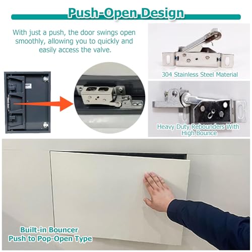 Panel de acceso de metal resistente con puerta oculta duradera para acabados limpios 4