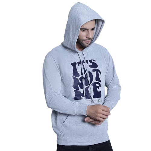 Image of Mack Jonney Printed Hooded Cotton Fleece Hoodie for Men-MACK32358