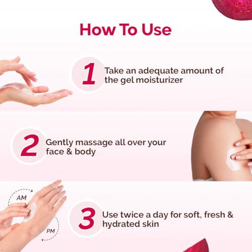 Image of Mamaearth Beetroot Hydraful Light Gel Moisturizer with Beetroot & HA for Hydrated Pink Glow 200g| Long-lasting, Nonsticky Hydration| Oil-free, Lightweight, Quick-absorbing| Free from Harmful Chemicals