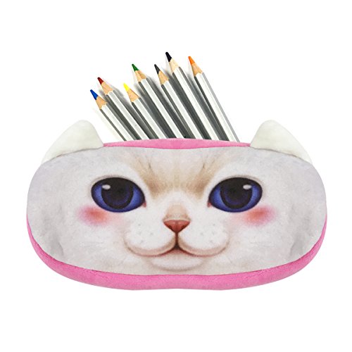 Image of Wrapables Dog /Cat Face Zippered Pencil Case (Set of 2)