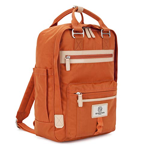 SEVENTEEN LONDON: Mochila  Wimbledon  Moderna  Sencilla y Unisex con un Acabado Naranja