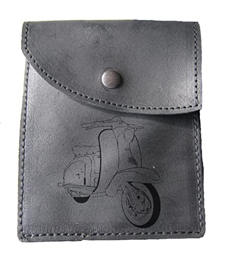  Portadocumenti porta libretto vera pelle incisione Lambretta TV 175 Series 1 innocenti
