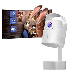 2025 New – Smart Projector, Native 1080P Home Theater【Height Adjustment & Angle Flip Function】Wifi 6, BT 5.2, Automatic Keystone Correction And Focus, Portable Projector for Phone/Tablet/PC/TV/USB