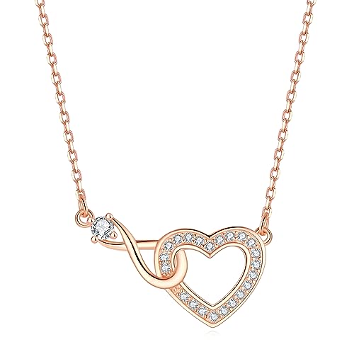 Collar de Plata de Ley 925 Infinito Corazón de Jrêveinfini Ajustable con Caja 1