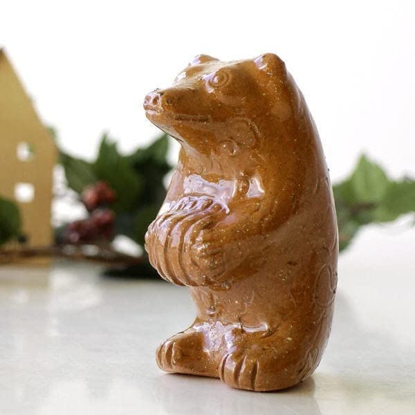 クマと小鳥　陶器　置物 SALE30％OFF】置物 クマ くま 熊 陶器 送料無料 417 : リンコナダ(日本
