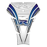 GGRGEKDG Fuel Tank Sticker Motorcycle Tank Pad Protector Sticker Fish Bone Sticker Tank Pad Protection for Suzuki GSXR 600 750 1000, Silver blue