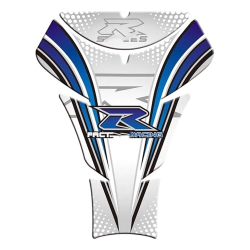 GGRGEKDG Fuel Tank Sticker Motorcycle Tank Pad Protector Sticker Fish Bone Sticker Tank Pad Protection for Suzuki GSXR 600 750 1000, Silver blue