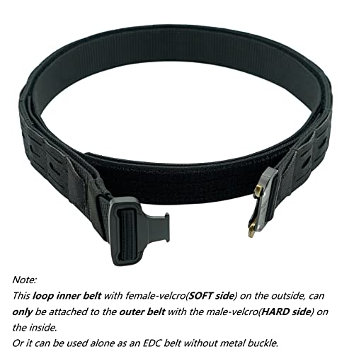 Inner Belt w/Loop Liner for Duty/Battle/Gun Belt 1.5" Mechanics EDC Work Underbelt Buckleless No Scratch Metal Free2