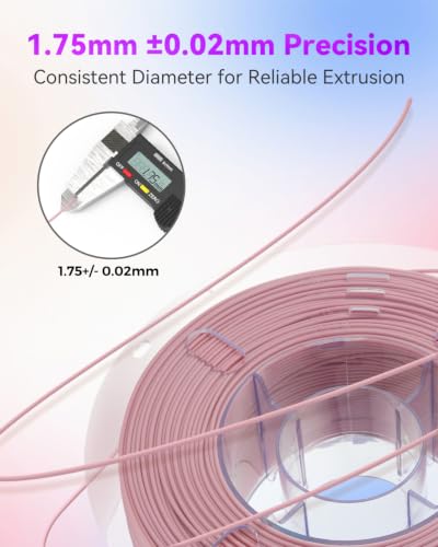 Image of VOXELAB HS PLA+ Filament 1.75mm, High Speed PLA Plus 3D Printer Filament, 1kg (2.2lbs) for Most FDM 3D Printers, Enhanced Toughness & Smooth Printing, Superior Layer Adhesion(Light Pink)