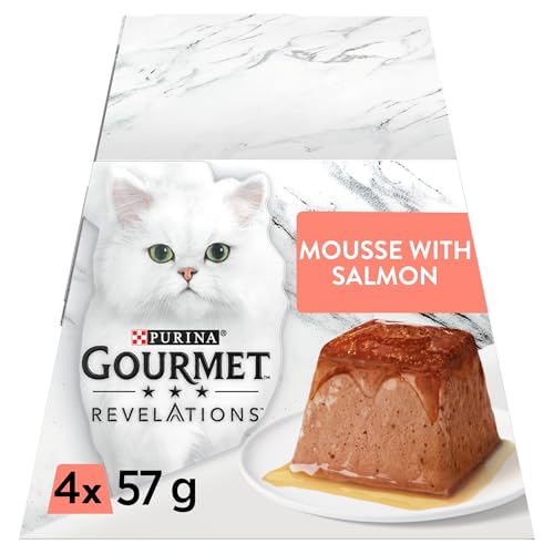 GOURMET Revelations Mousse Salmon Wet Cat Food 4x57g (Pack of 6)