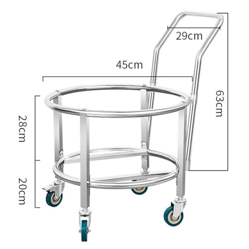 Carretilla de Acero Inoxidable para Carga Pesada con Ruedas miniatura 2