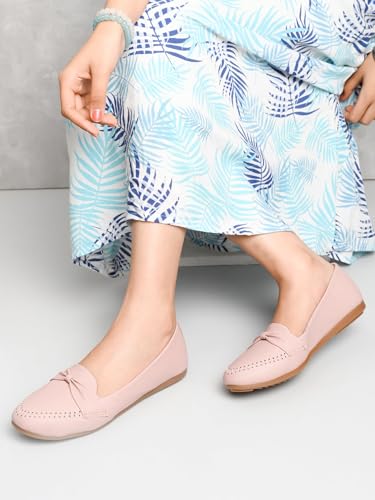 Image of XE Looks Stylish Knotted Bow Loafers | Soft Matte Finish | Flexible & Everyday Wear For Girls & Womens