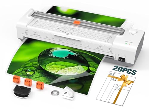 13 Inch Laminator Machine with Auto Paper Feed, Never Jam A3 Ther...