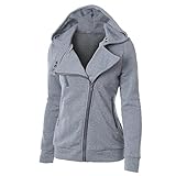 Casual Sweater Damen Herbst/Winter Plus Samt Dicke Langarm Jacke Mit SchräGem ReißVerschluss