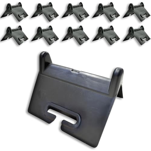 10 x Dolezych Kantenschutz für Spanngurte bis 50 mm, Abmessung 90 x 90 x 140 mm, mit Einfädelschlitz, schwarz