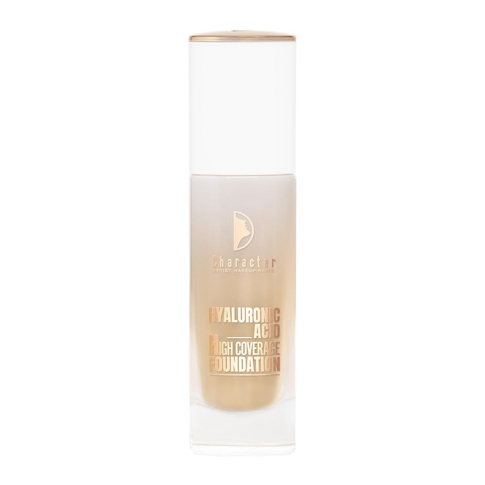 Hyaluronic Acid High Coverage Foundation --16HR Long Wear | Full Coverage with Natural Matte Finish | Sweat-Resistant, Crease-Proof | Hydrating & Lightweight Formula
