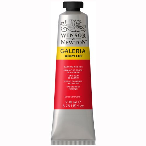 Image of Winsor & Newton Galeria Acrylic Color Tube, 200ml, Cadmium Red Hue
