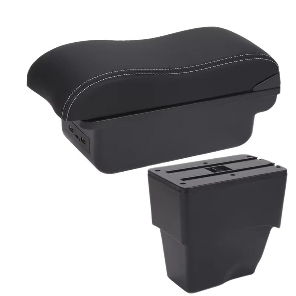 Sxqpocar B3 Black White 3Usb For Fiat Pulse 2023 Car Armrest Box Central Auto Storage Box Replacement Parts