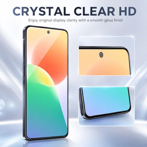 Image of FIRST MART Tempered Glass Screen Protector for Samsung Galaxy F70 Pro 5G - Full-Glue Screen Guard, 3D Edge to Edge, HD Clear, Bubble-Free, Case-Friendly, Black, Pack of 2