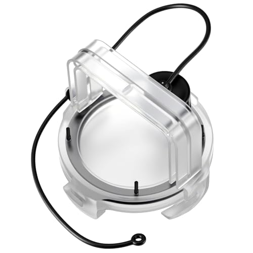 Colingmill RV Sewer Valve Cap with Handle - 3 RV Sewer Cover Waste Valve Cap for Camper Trailer Easy to Install & Use(1 Pcs Clear)