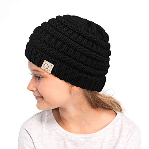 Image of C.C Hatsandscarf Kids Beanie Ages 2-5 Warm Chunky Thick Stretchy Knit Slouch Beanie Skull Hats (YJ-847-KIDS)