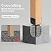 XYADX Concrete Fence Post Base 4x4 inches 4 Pack, Fence Post Anchor Holder Pergola Brackets