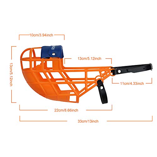 AMATHINGS Maulkorb Model Super Kennel Soft mit wattiertem Nasenstück In Orange Trinken Immer Möglich Ideal Für Freilauf, Hundewiese, Kennel, Zwinger, Rennen