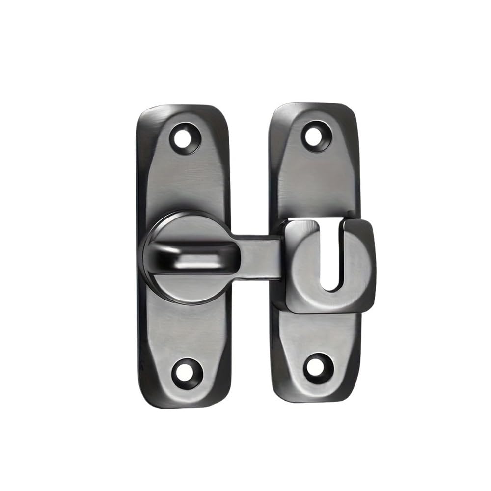 Palut Grey 2Pcs Thickened Anti Rust Flip Door Bolt,180 Degree Rotating Aluminum Latches,Privacy Lock For Garden Balcony Bedroom