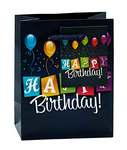 TSI Geschenktüten GEBURTSTAG, 12er Packung, Größe: Klein (HxBxT 14 x 11 x 6,5 cm), Art. Nr. 84024