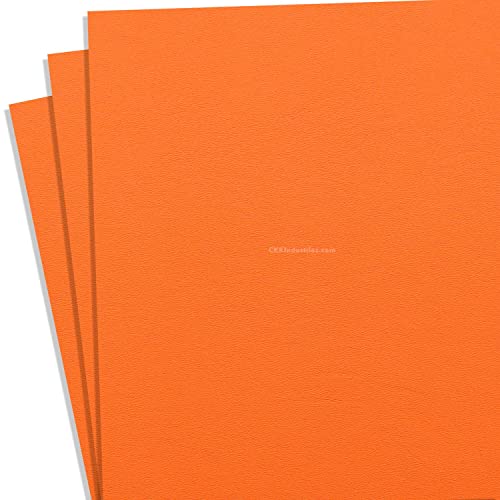 KYDEX Thermoform Sheet - (P1 Texture) - (.080 Thickness) - (12in x 12in) - (Hunter Orange) - (3 Sheets) - DIY Holster Making, Airsoft Armor, Cosplay Uniforms, RC Models