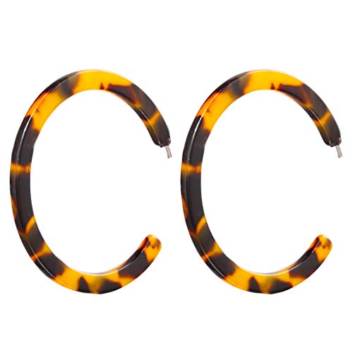 MYhose Boucle d'oreille en Acrylique marbré léopard Rond Boucles d'oreilles Femmes écaille de Tortue Bijoux Boucles d'oreilles Mode imprimé léopard Cover