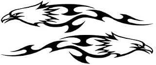 Ranger Products Pair of Eagle Flames Hot Rod Decal Sticker, Die Cut Vinyl Decal for Windows, Cars, Trucks, Tool Boxes, laptops, MacBook - virtually Any Hard, Smooth Surface