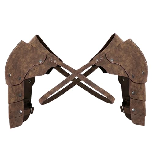 Armure d'épaule double épaulière médiévale finitions vintage en similicuir