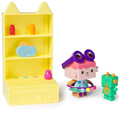 DreamWorks GABBY'S Dollhouse, Celebration Series Baby Box Cat Bobble Figure with Dollhouse Furniture and Accessories, Kids Toys for Girls & Boys Ages 3 and Up