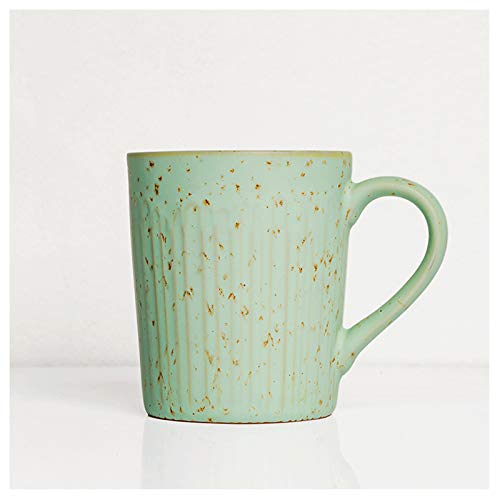 Taza de café divertida de cerámica estilo retro europeo verde 2