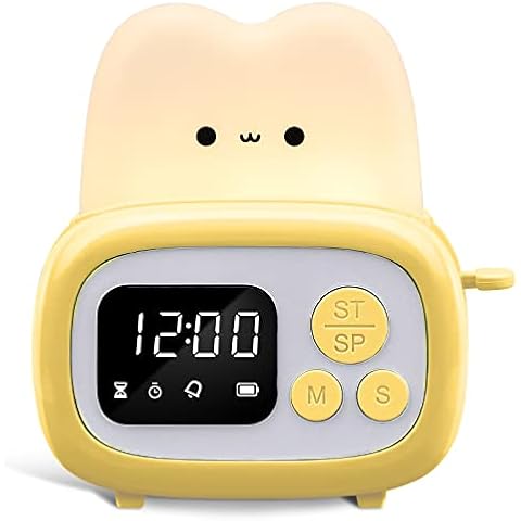 QANYI Cute Timer with Clock and Night Light Cover