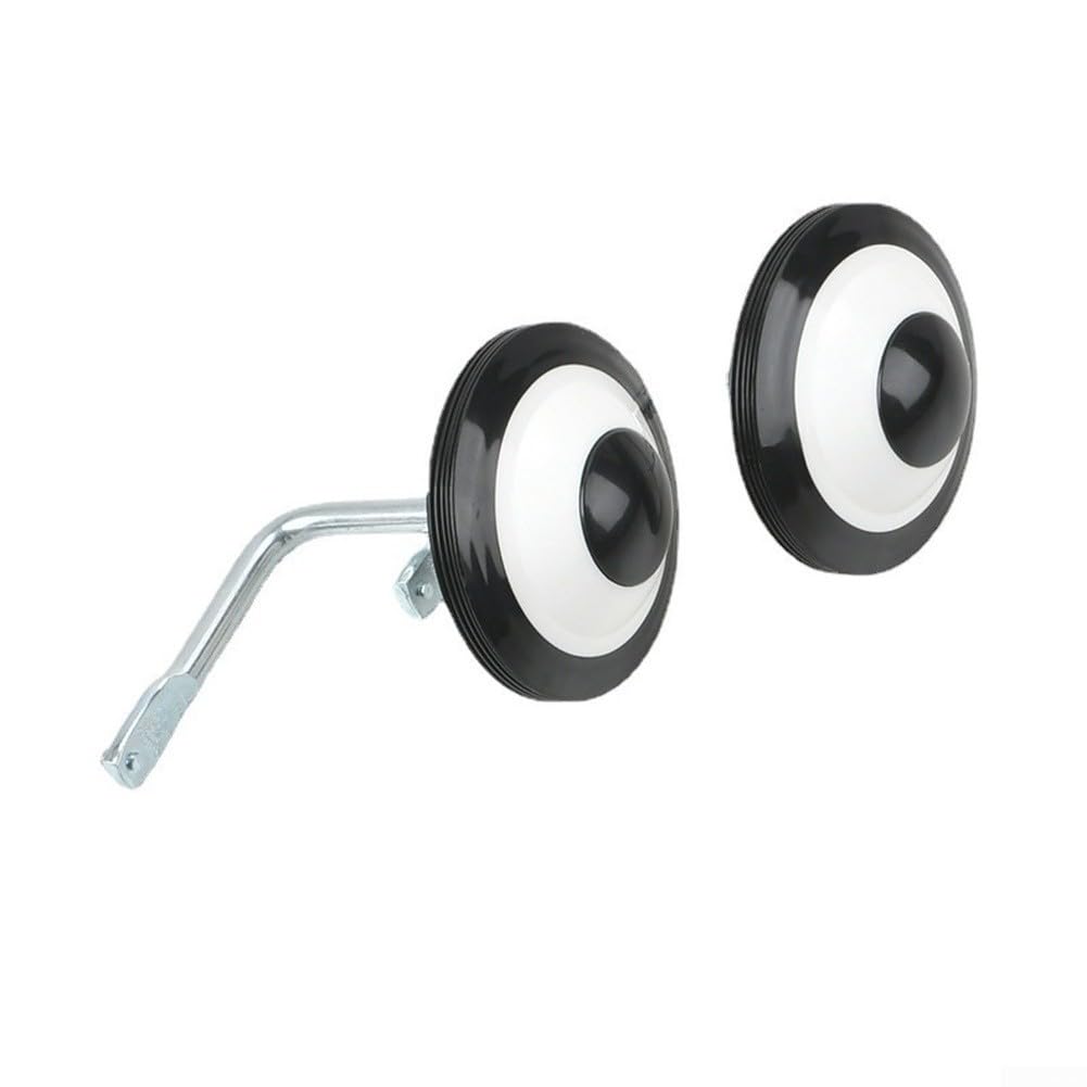 Ruedas de entrenamiento de bicicleta para niños, juego de acero inoxidable con hardware, compatible con bicicletas infantiles de 12, 14, 16 pulgadas, ajuste multimarca, negro (14)