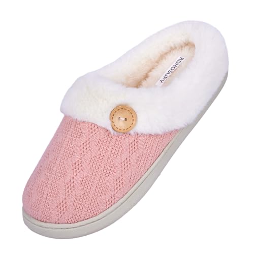 RDHOSUPY Cozy Slippers for Women Fuzy and Slip-on House Slippers4